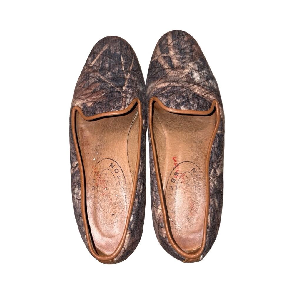 Stubbs & Wootton Limited Edition Brown Quilted Camo Loafers Size: 8.5 Women - Picture 5 of 8